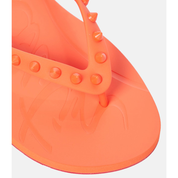 Christian Louboutin Mens Loubi Flip Flop Spikes Flat Drag Thong Sandal 43 10 - Picture 4 of 12